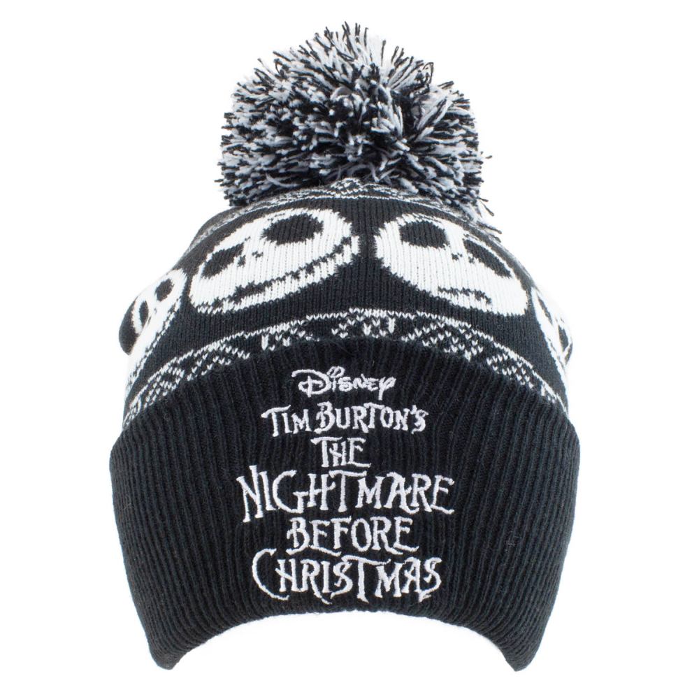 Disney The Nightmare Before Christmas - Basic Snow Pom pom Mütze - Schwarz
